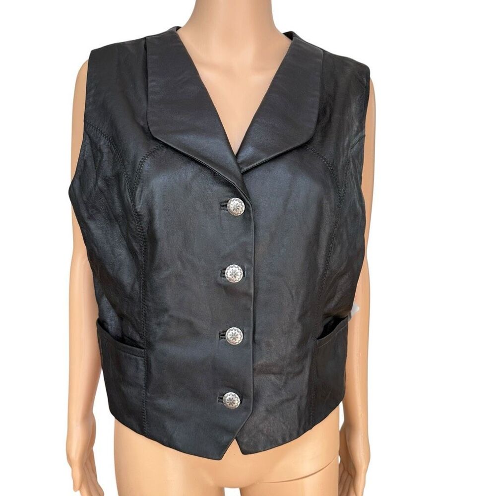 Cripple Creek vintage women’s 100% genuine Leather Vest size XL New with defects